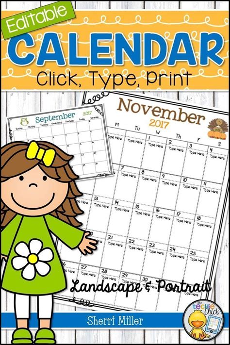 Calendar School Clipart Images for Seasonal and Monthly Themes