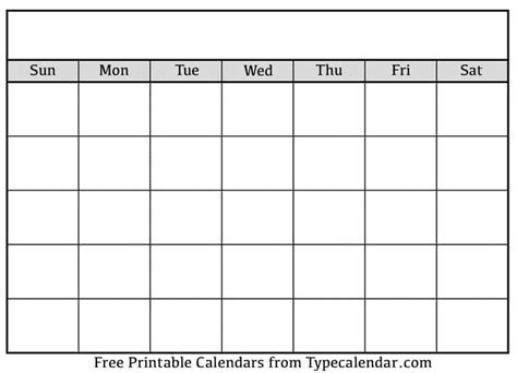 Calendar template download