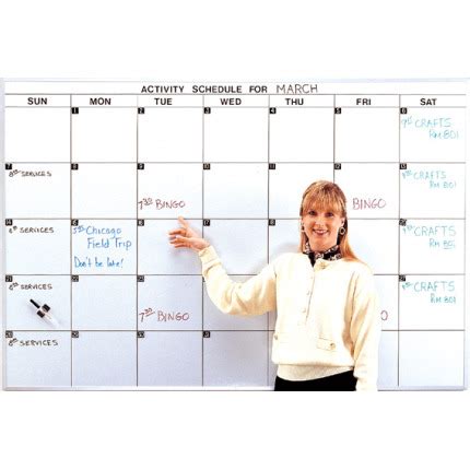 Calendar Whiteboard for Business and Office