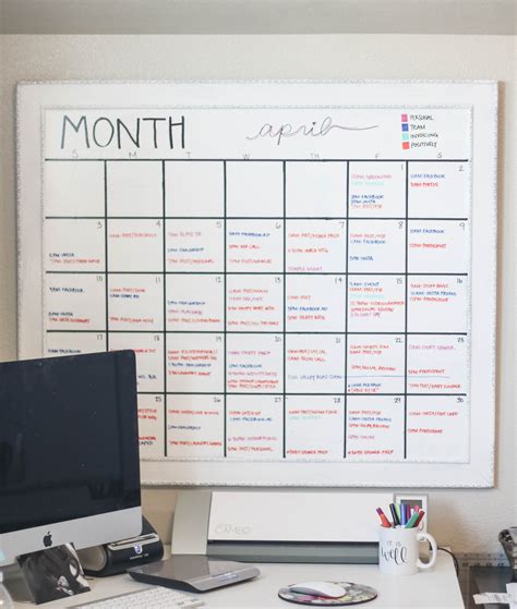 Calendar Whiteboard for Organization