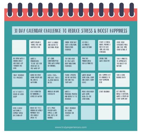 Calendars for Stress Reduction