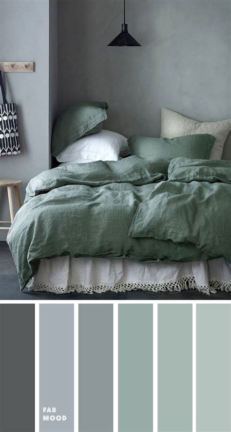 Calming Green and Gray Color Palette for Home Decor