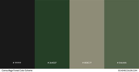 Camo color palette