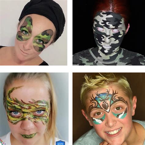 Camouflage Face Paint Design 4