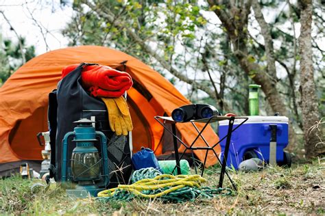 Camping equipment selection