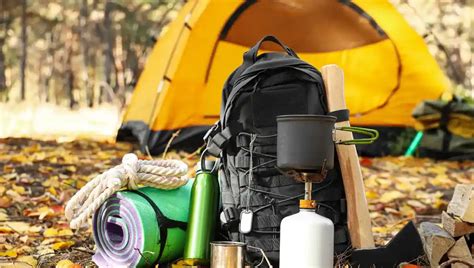 Camping gear selection