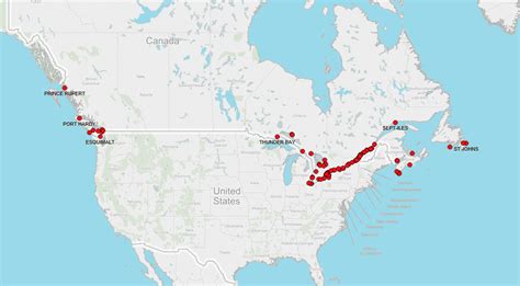 Canada Sea Ports Map