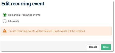 Canceling Recurring Events