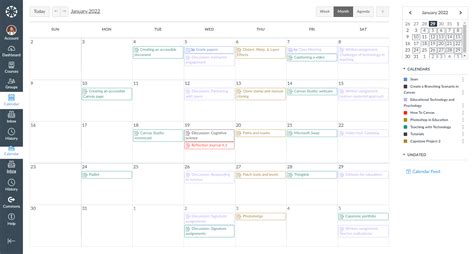 Canvas Calendar View