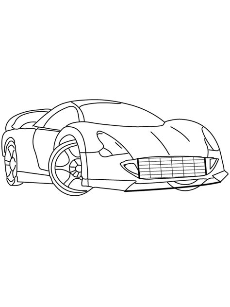 Car design coloring page