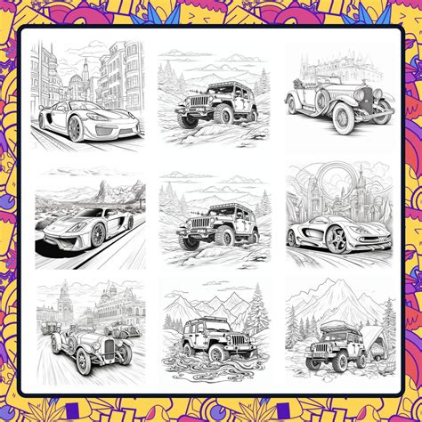 Car-Themed Coloring Pages