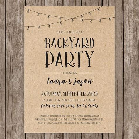 Casual Printable Invites