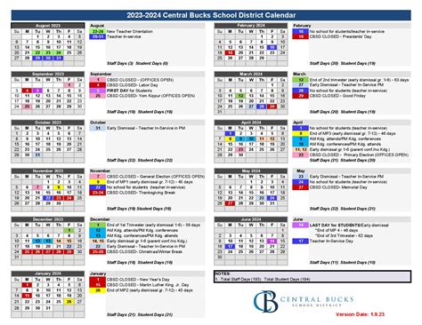 CBSD School Calendar Activities