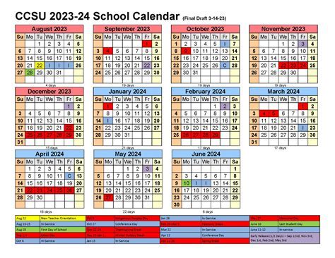 CCSU Academic Calendar Dates