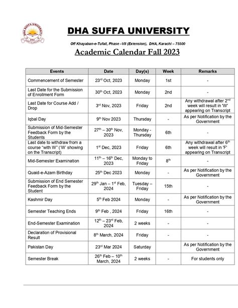 CCSU Academic Calendar Image 4