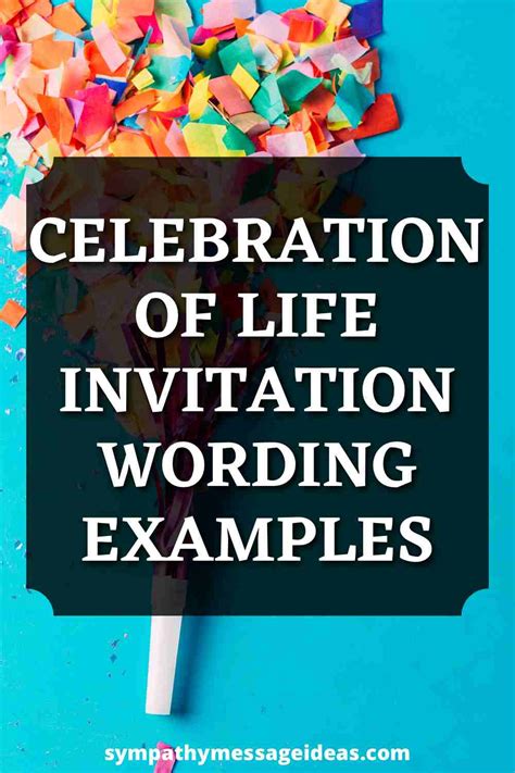 Celebrating Life Examples