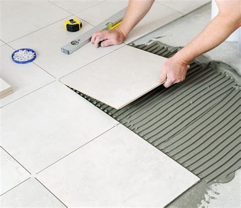 Ceramic tile installation process