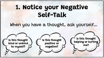 Challenging negative self-talk