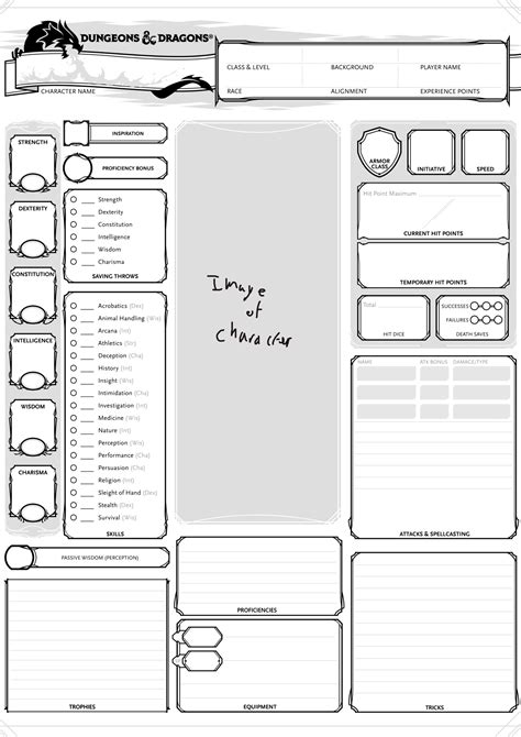 Character Sheet Templates