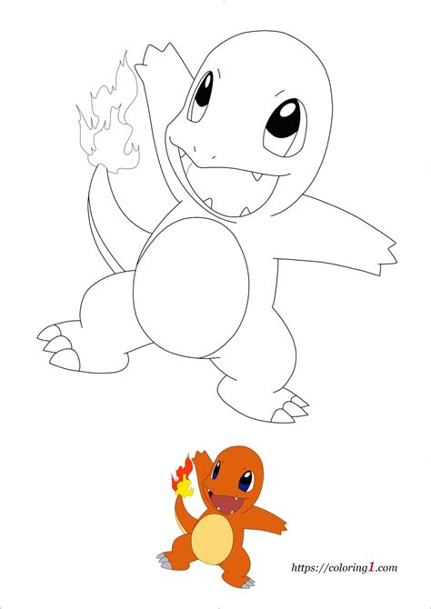 Charmander Coloring Page