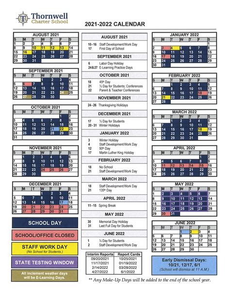 Charter School Calendars in San Bernardino