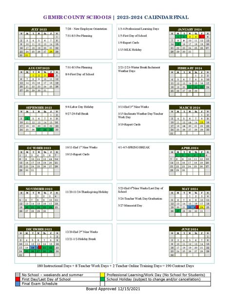 Charter School Calendars in San Bernardino