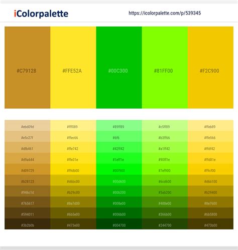 Chartreuse color palette inspiration