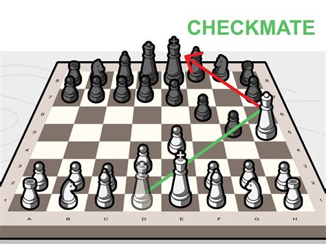 A chessboard with pieces in a strategic position