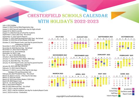 Benefits of the Chesterfield Schools Calendar