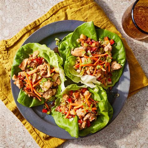 Chinese chicken and mushroom lettuce wraps