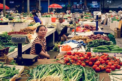 A food market in China