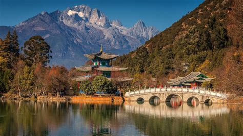 A mountain landscape in China