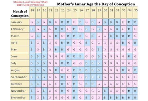 Chinese Calendar Baby Gender 2025 Predictor