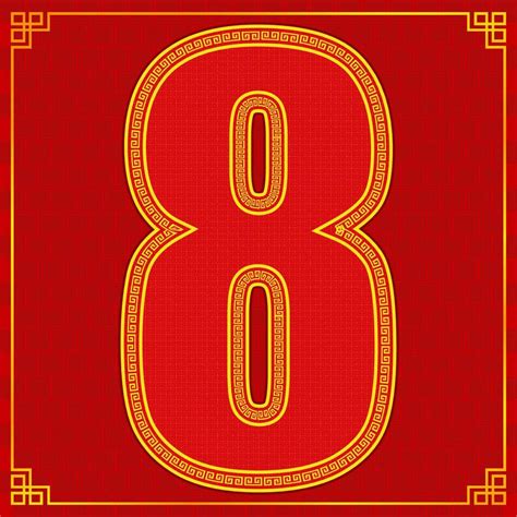 Chinese number 8 luck and prosperity