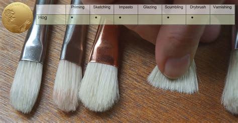 Choosing the right brushes for painting