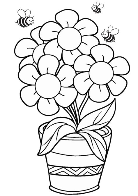 Choosing Flower Printable Coloring Pages