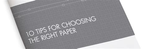 Choosing the Right Paper