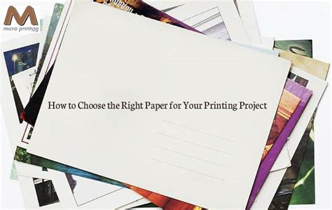 Choosing the Right Paper for Printing