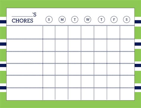 Chore chart template