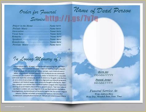 Christian Funeral Obituary Template