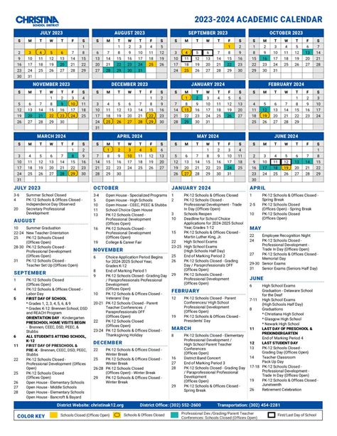 Christina School District Calendar Importance