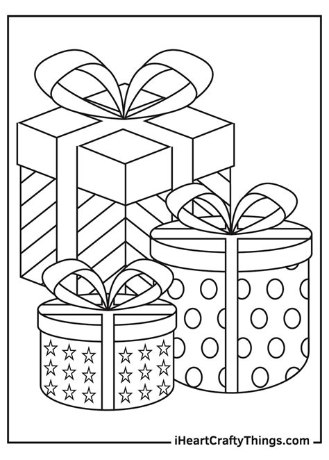 Christmas Coloring Pages with Gifts