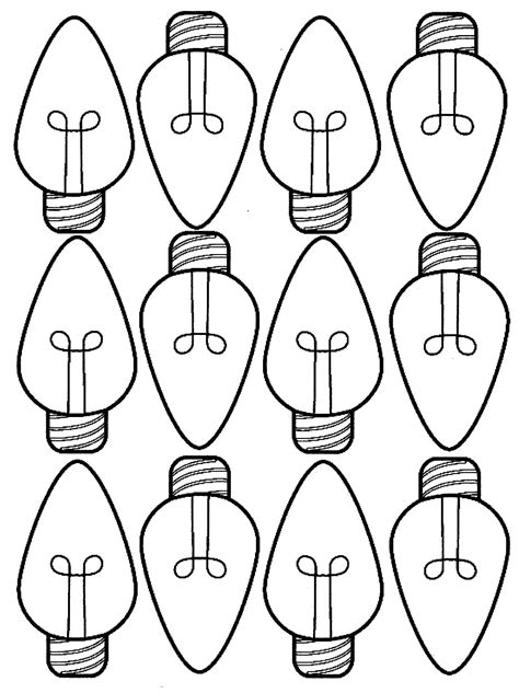 Christmas Lights Coloring Pages