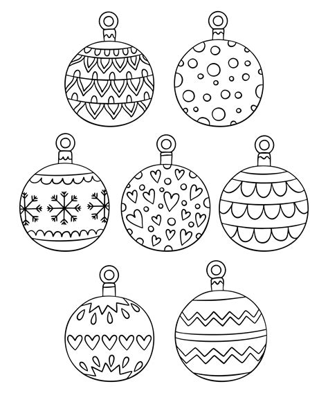 Christmas Ornaments Coloring Pages