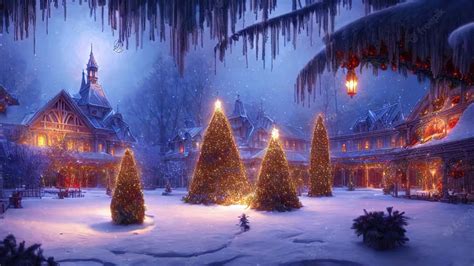 Christmas Town in the Snow