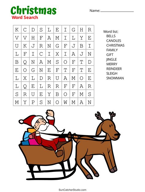 Christmas Word Search Printable 2: Christmas Tree