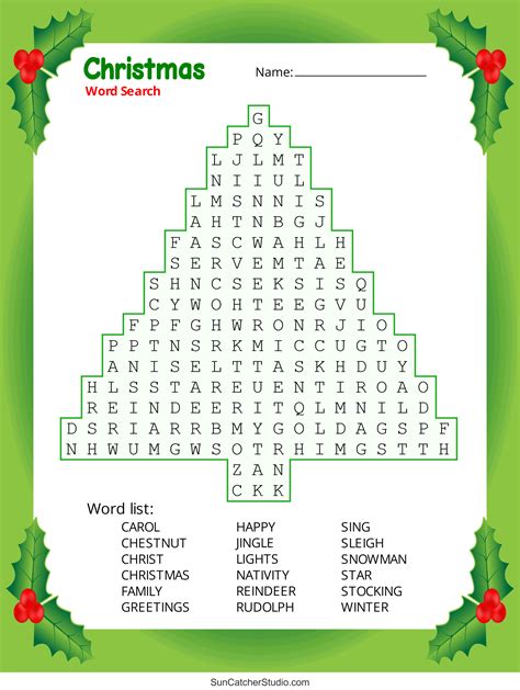 Christmas Word Search Printable 5: Santa Claus