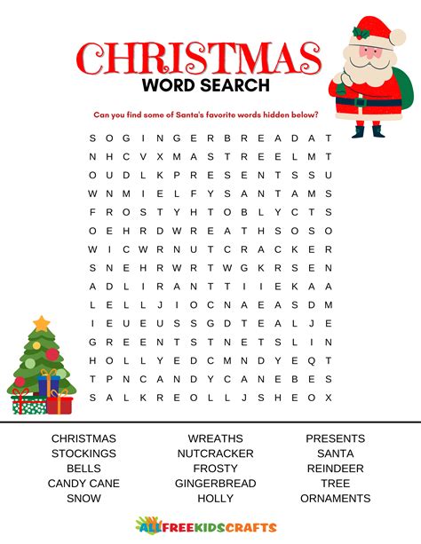 Christmas Word Search Printables Holiday Movies