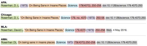 Comparison of Citation Styles