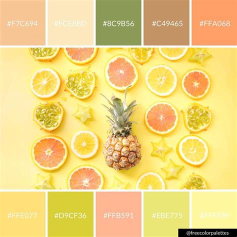 Citrus Color Palette Digital Design